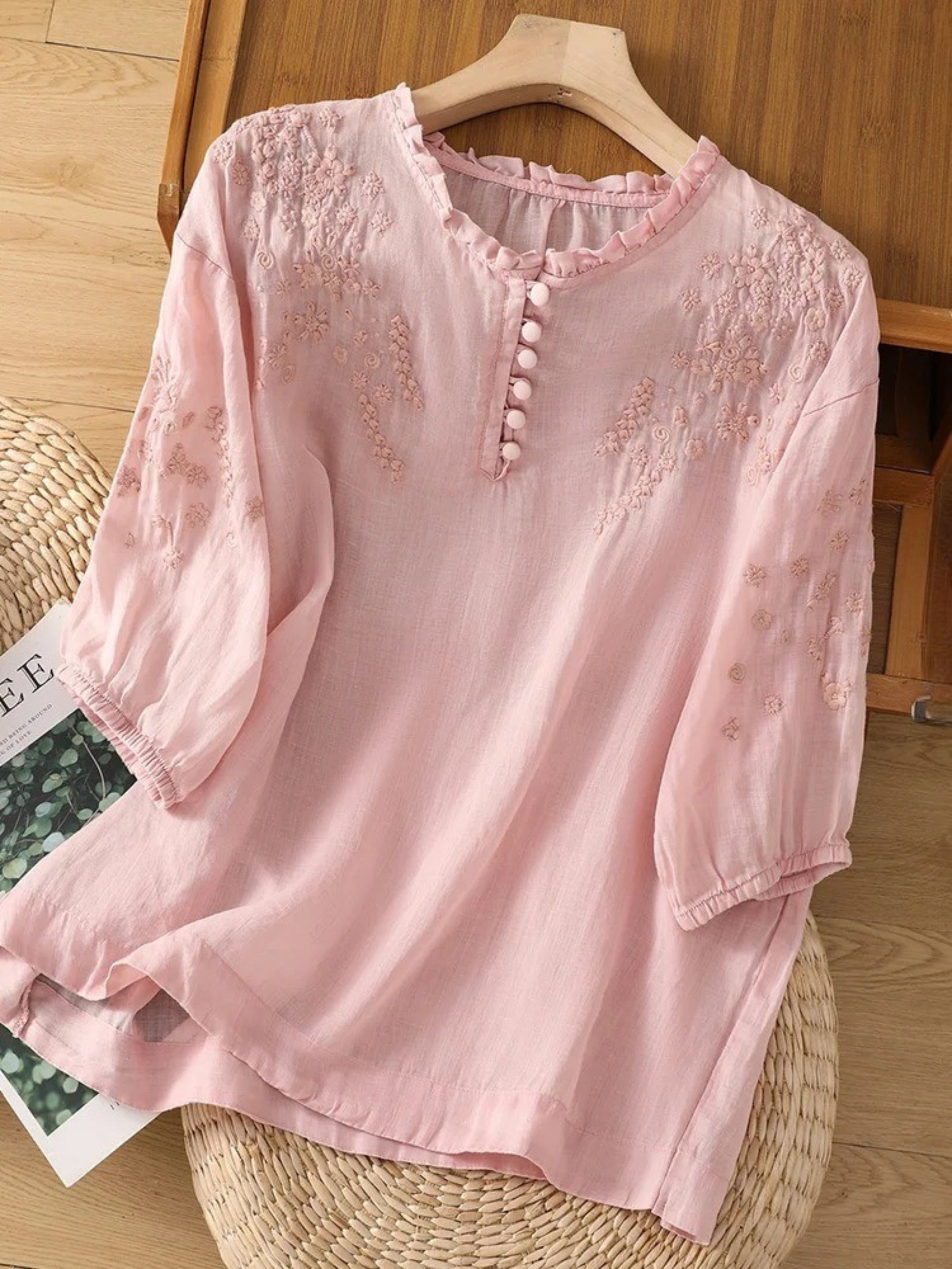 Cassiana - Blusa de Algodão e Linho