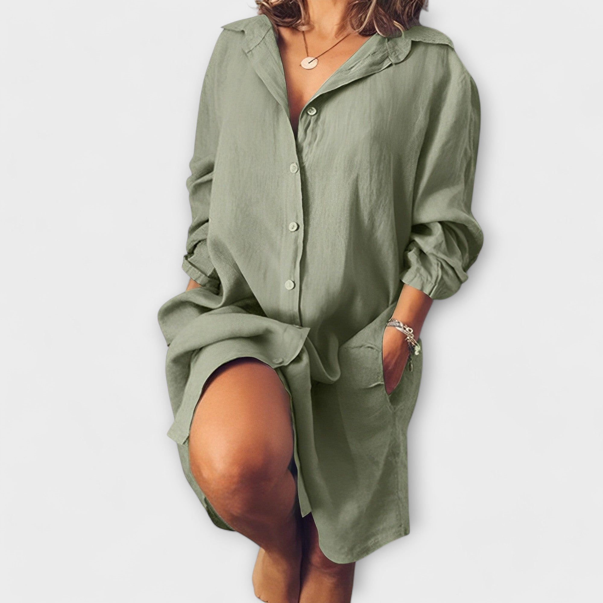 Clara - Blusa casual de linho
