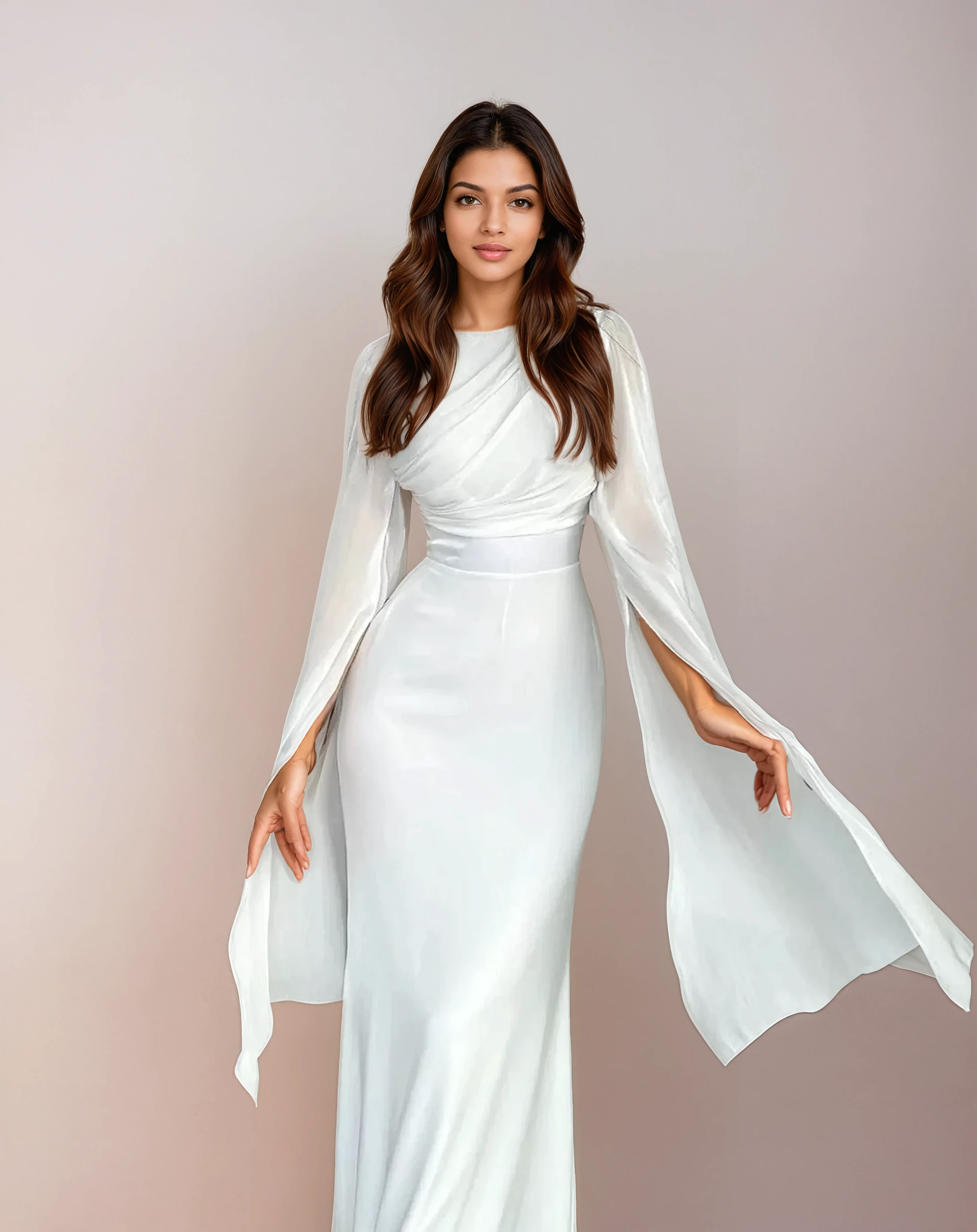 Isabela - Vestido Longo de Cetim
